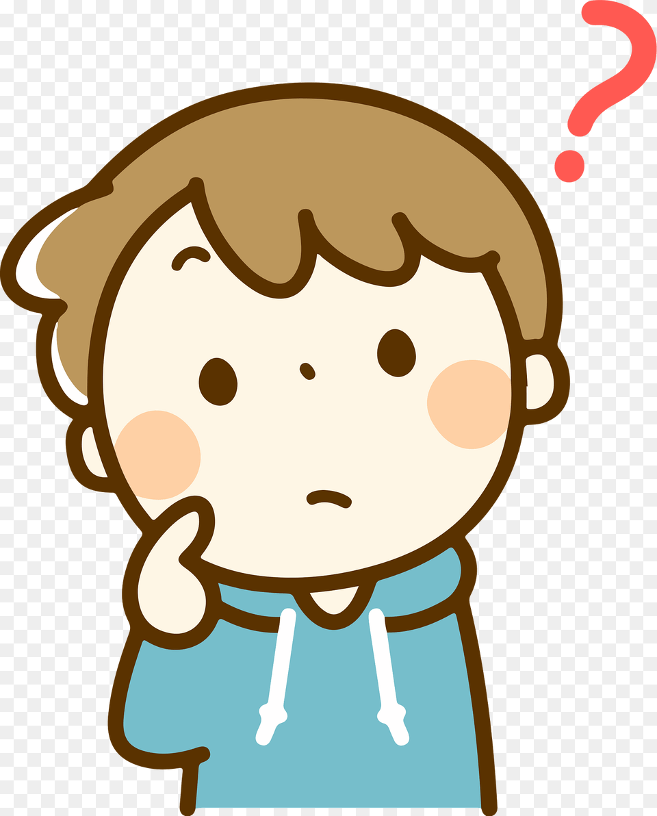 Boy Is Questioning Clipart, Face, Head, Person, Baby Free Png Download