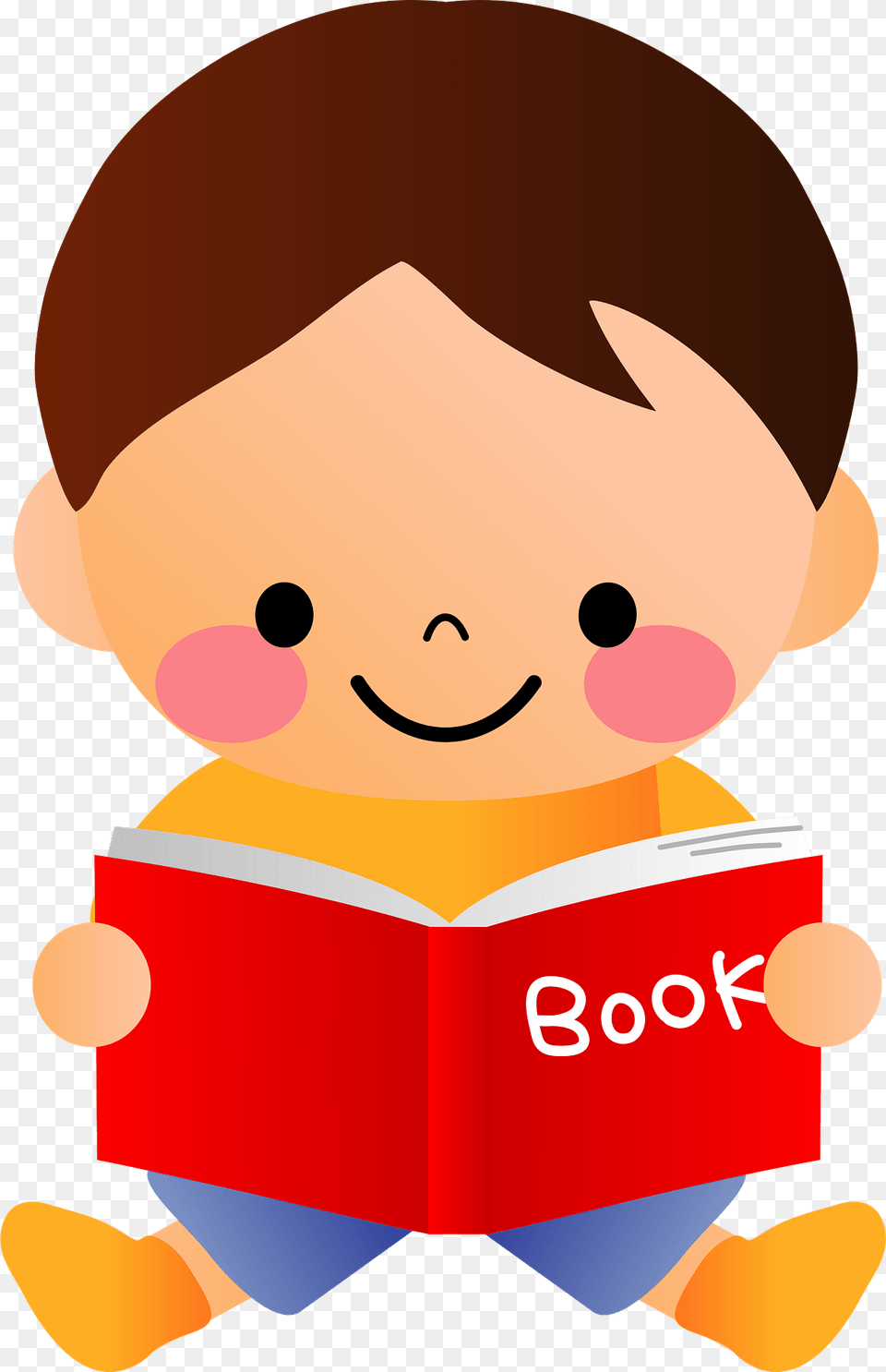 Boy Is Reading A Book Clipart, Person, Publication, Baby Free Png Download