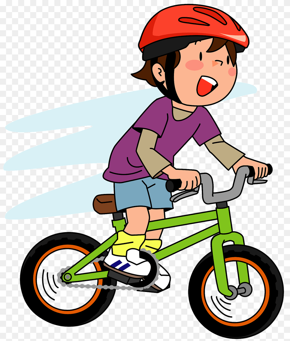 Boy Is Riding A Bicycle Clipart, Helmet, Person, Head, Transportation Free Transparent Png