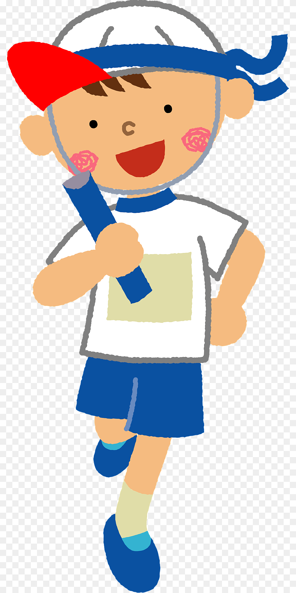 Boy Is Running A Relay Race Clipart, People, Person, Baby, Clothing Free Transparent Png