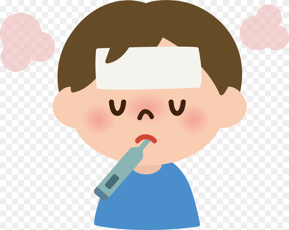 Boy Is Sick With Fever And Cold Clipart, Baby, Person Png