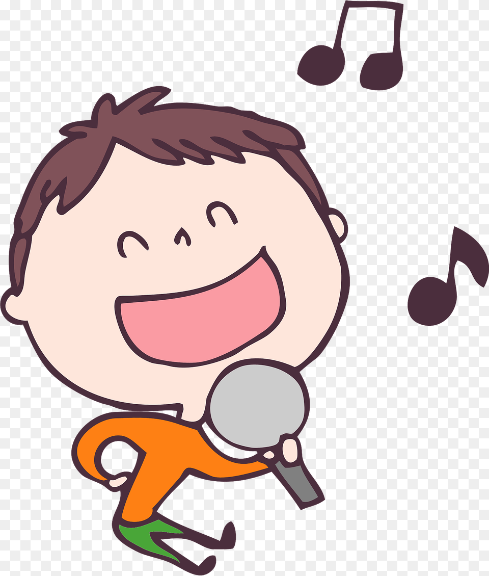 Boy Is Singing Karaoke Clipart, Baby, Cartoon, Person, Face Free Transparent Png