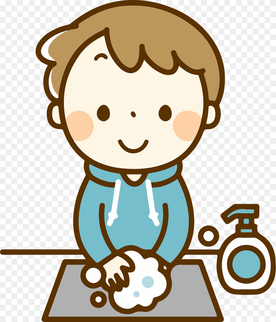 Boy Is Washing Hands Clipart, Face, Head, Person, Baby Free Png Download