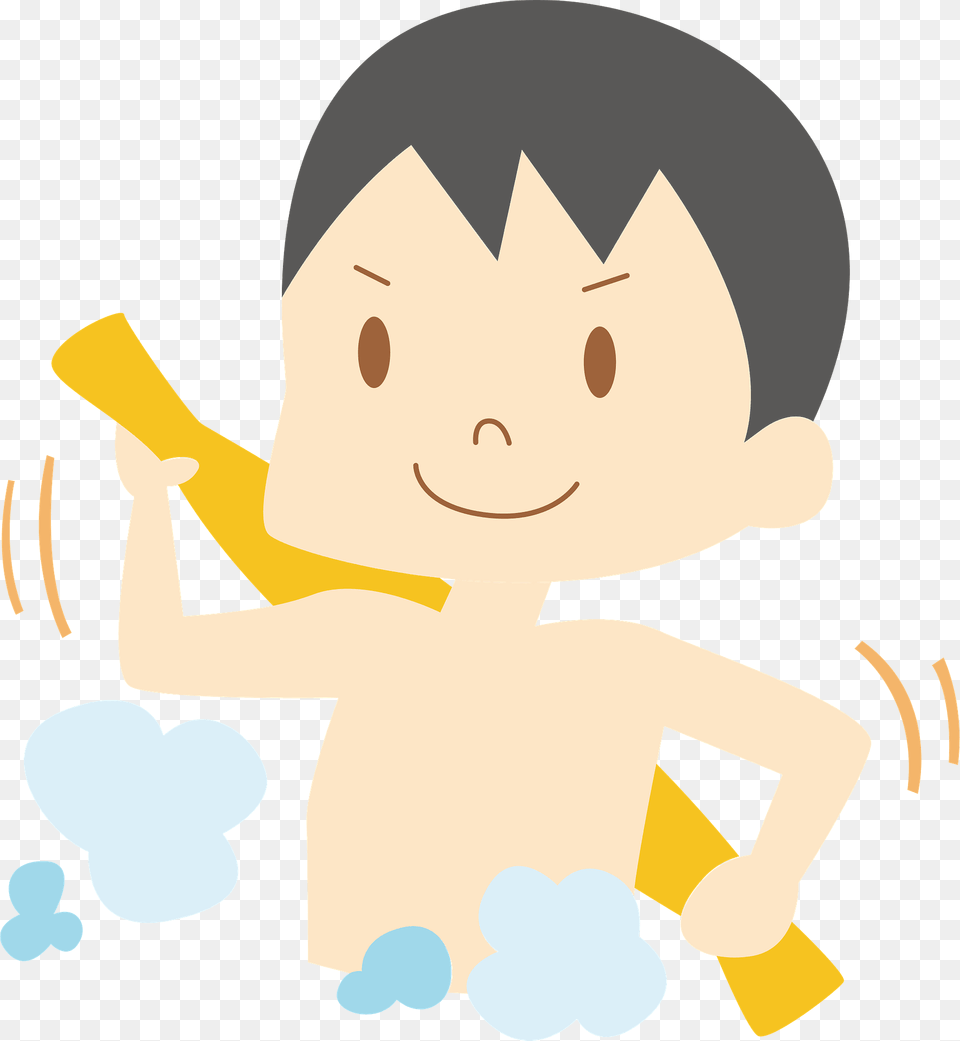 Boy Is Washing His Body Clipart, Baby, Person, Cupid Free Transparent Png