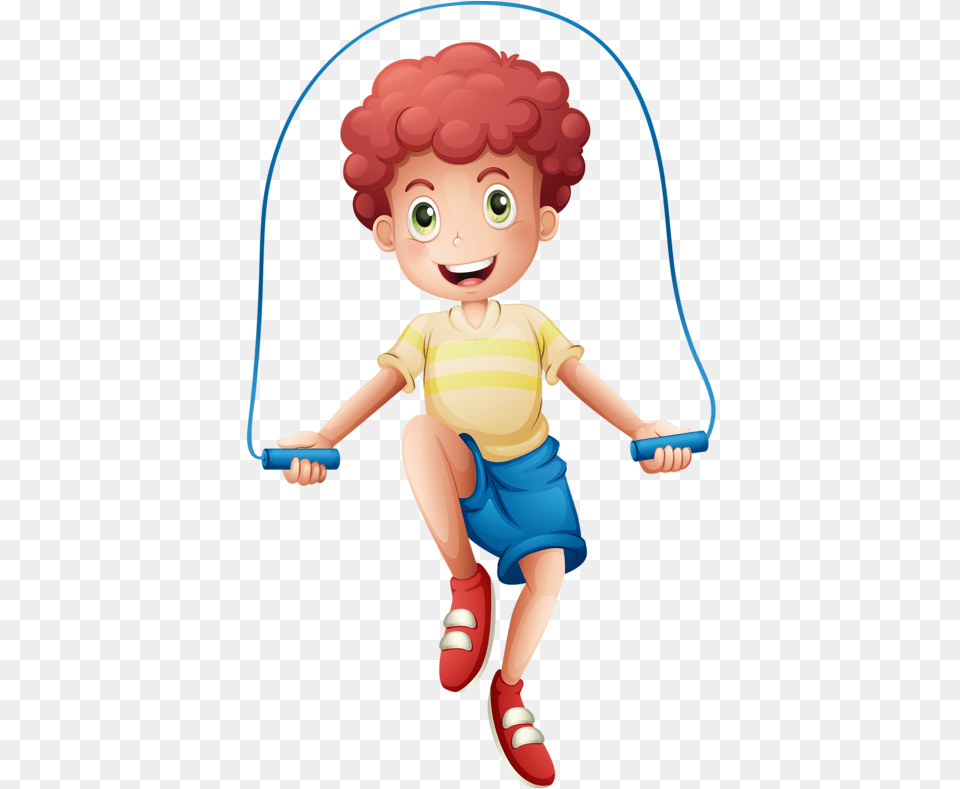 Boy Jump Roping Clip Boy Skipping, Baby, Person, Face, Head Free Transparent Png