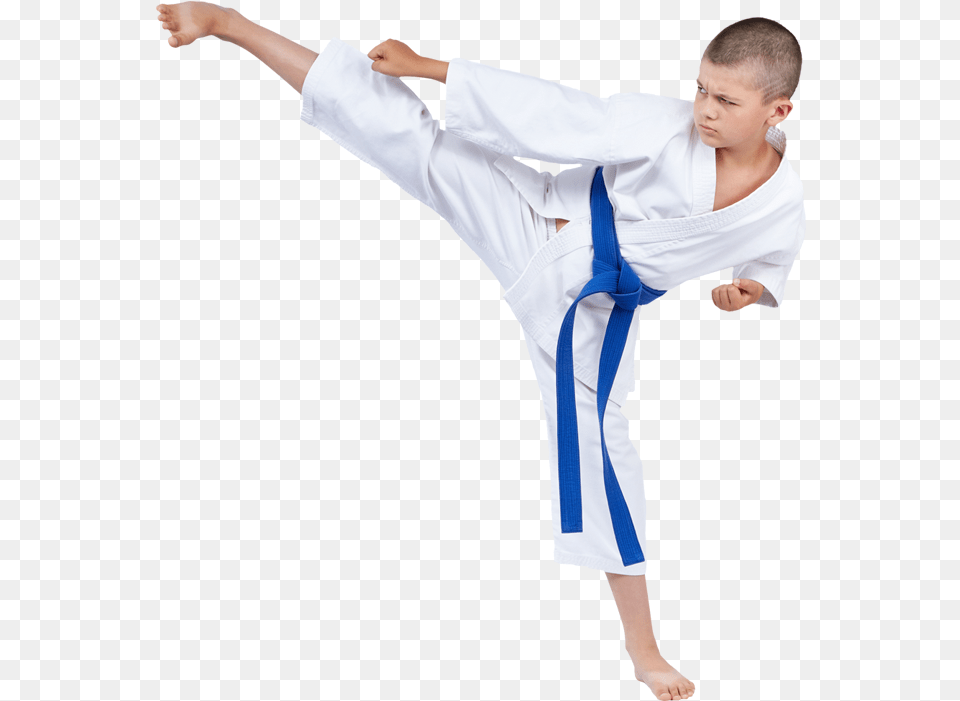 Boy Karate Kicking Boy Karate Kick, Martial Arts, Person, Sport, Face Free Transparent Png