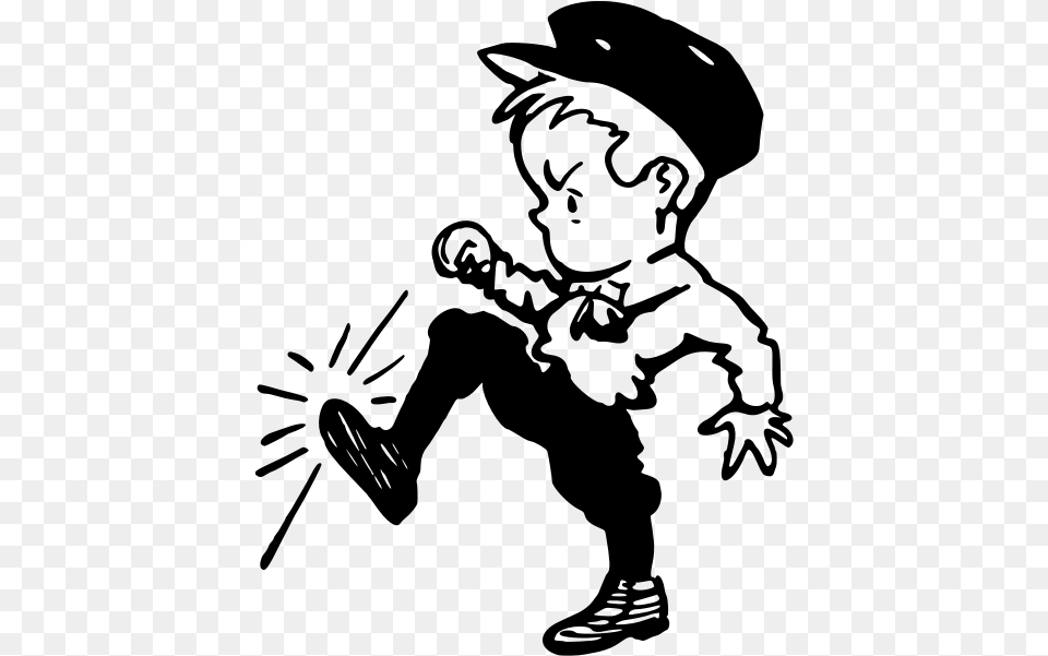 Boy Kicking Boy Kick Clip Art, Gray Png Image