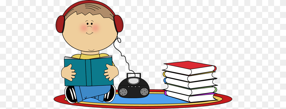 Boy Listening To Book On Cd Player Clip Art, Reading, Person, Publication, Plant Png