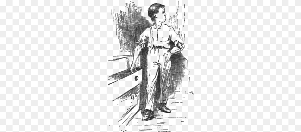Boy Looking Over His Shoulder While Reaching Into Drawer Adventures Of Huckleberry Finn, Gray Free Png Download
