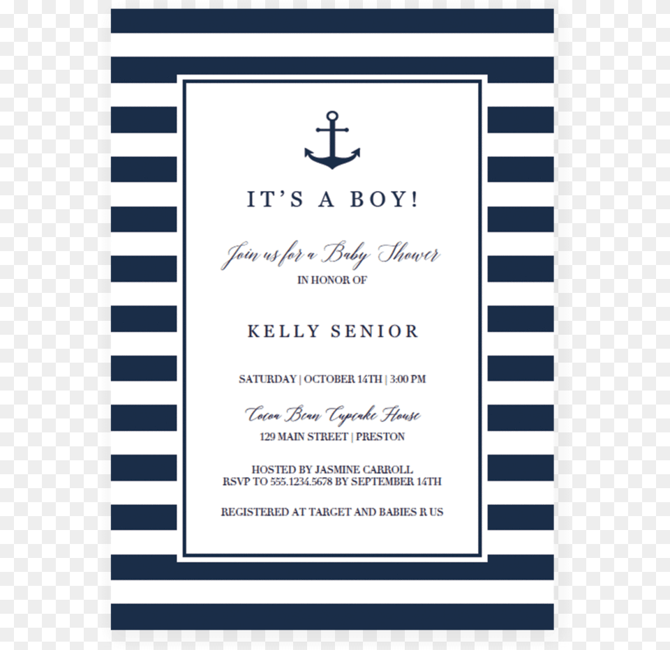 Boy Nautical Baby Shower Invitations, Advertisement, Electronics, Hardware, Poster Png Image