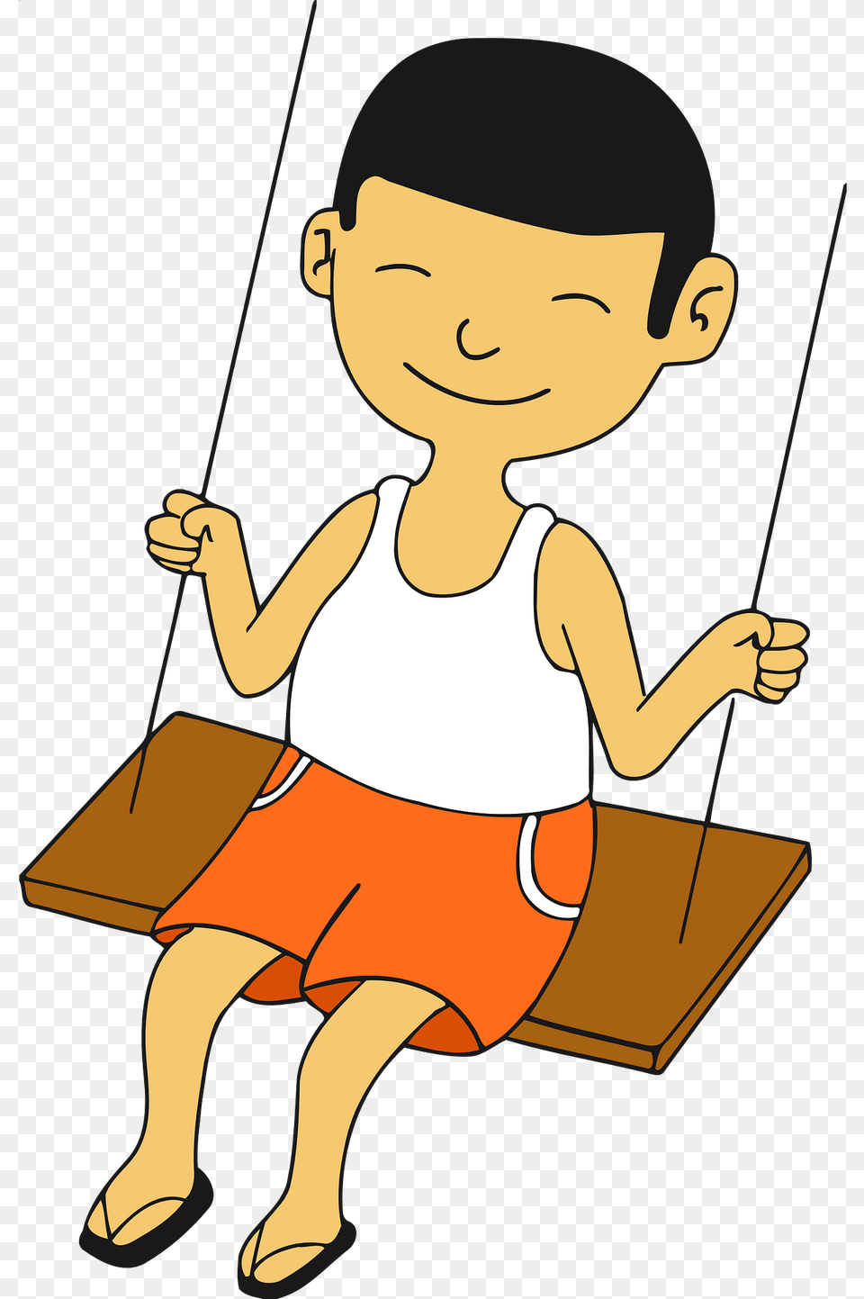 Boy On Swing Clipart, Baby, Person, Fishing, Leisure Activities Png