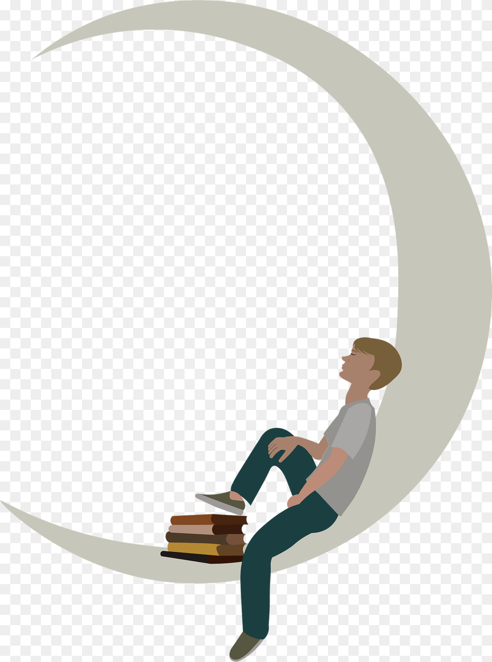 Boy On The Moon Clipart, Photography, Person, Reading, Outdoors Free Png