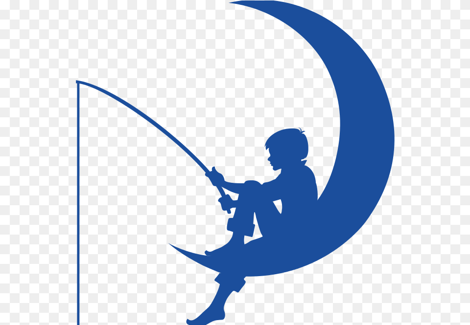 Boy On The Moon Fishing, Leisure Activities, Outdoors, Water, Angler Free Png Download