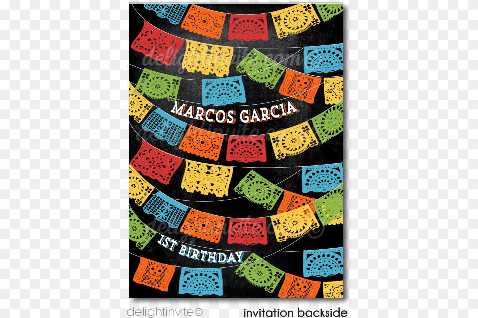 Boy Papel Picado Fiesta 1st Birthday Invitations Mexican Fiesta Party Invitations Templete, Advertisement, Poster Png