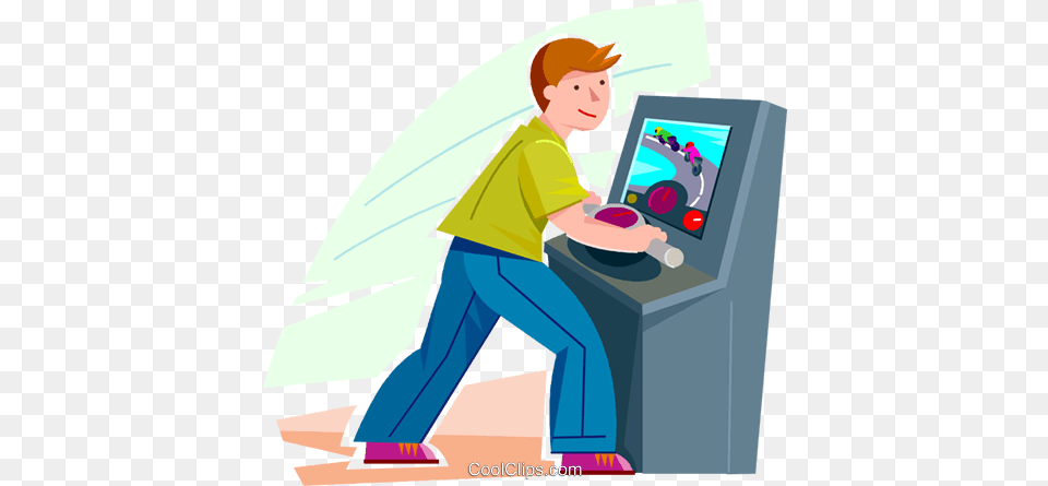 Boy Playing A Video Game Royalty Clipart People Playing Arcade Game, Person, Face, Head, Clothing Free Png Download