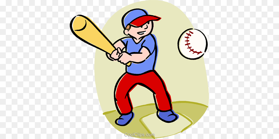 Boy Playing Baseball Royalty Vector Clip Art Illustration Baseball Clip Art, Athlete, Team, Sport, Person Png Image