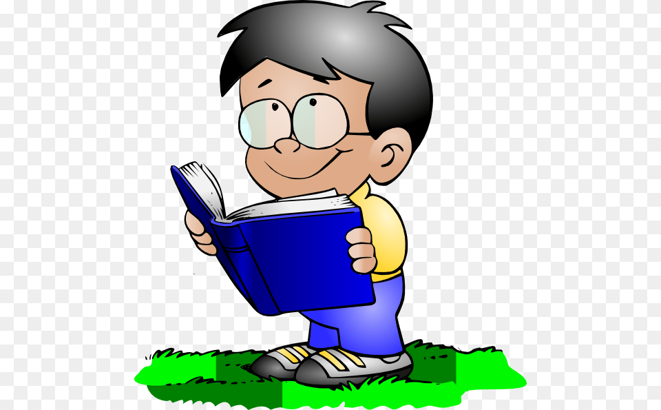 Boy Reading Clip Art, Person, Baby, Face, Head Png Image