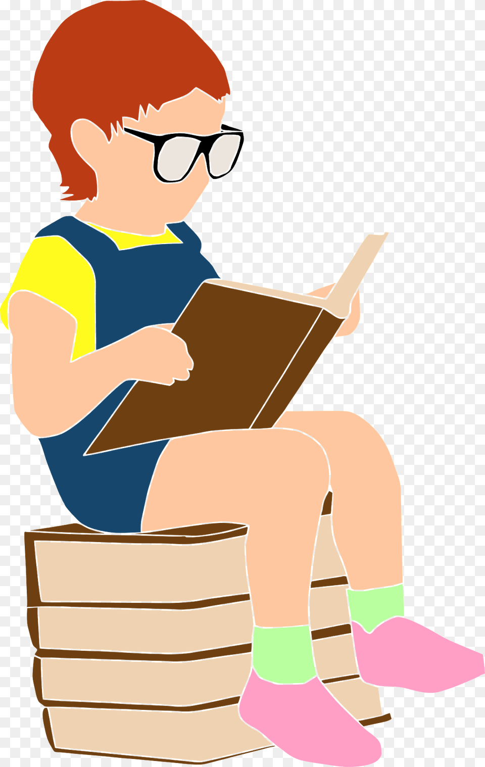 Boy Reading Clipart, Sitting, Person, Baby, Glasses Free Png