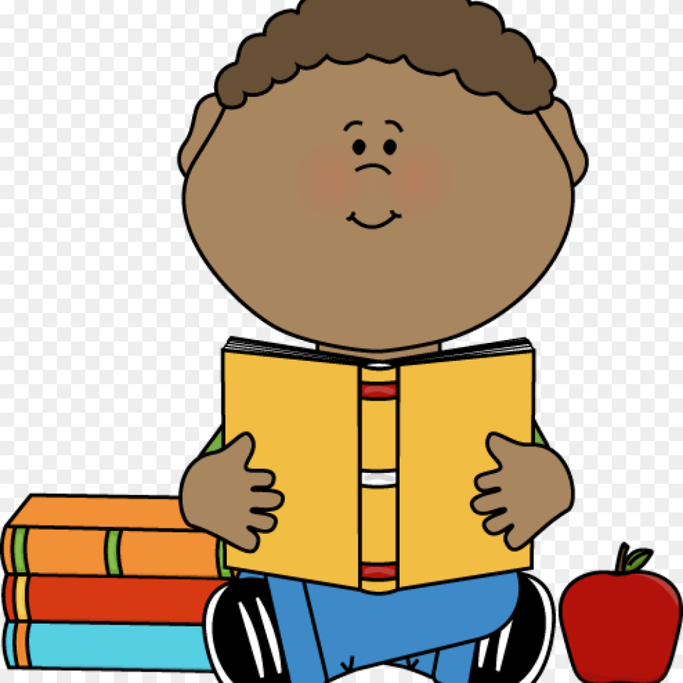 Boy Reading Clipart Clipart, Book, Person, Publication, Baby Free Png