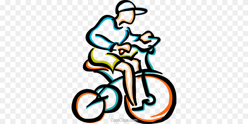 Boy Riding His Bike Royalty Vector Clip Art Illustration, Machine, Wheel, Bicycle, Cycling Free Transparent Png