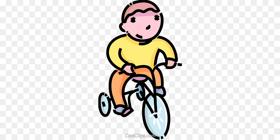 Boy Riding His Tricycle Royalty Vector Clip Art Illustration, Transportation, Vehicle, Ammunition, Grenade Free Png