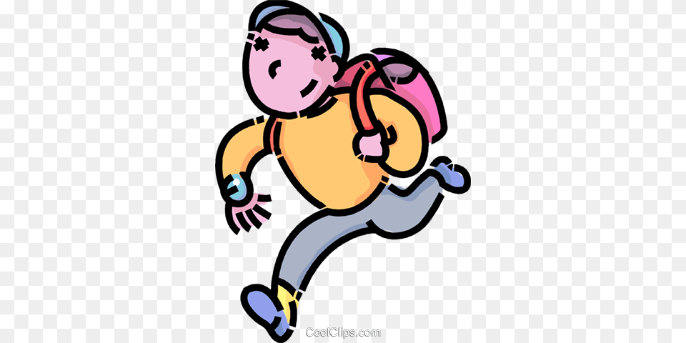 Boy Running Late For School Royalty Vector Clip Art, Water Sports, Water, Swimming, Sport Free Png Download
