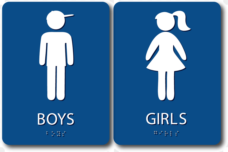Boy S Amp Girl S Restroom Sign Bundle Blue Bathroom Sign Mans And Women, Symbol, Text, Road Sign Png