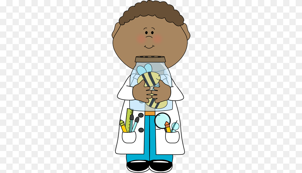Boy Scientist Holding Jar Of Bees Elementary Science, Clothing, Coat, Baby, Person Free Transparent Png