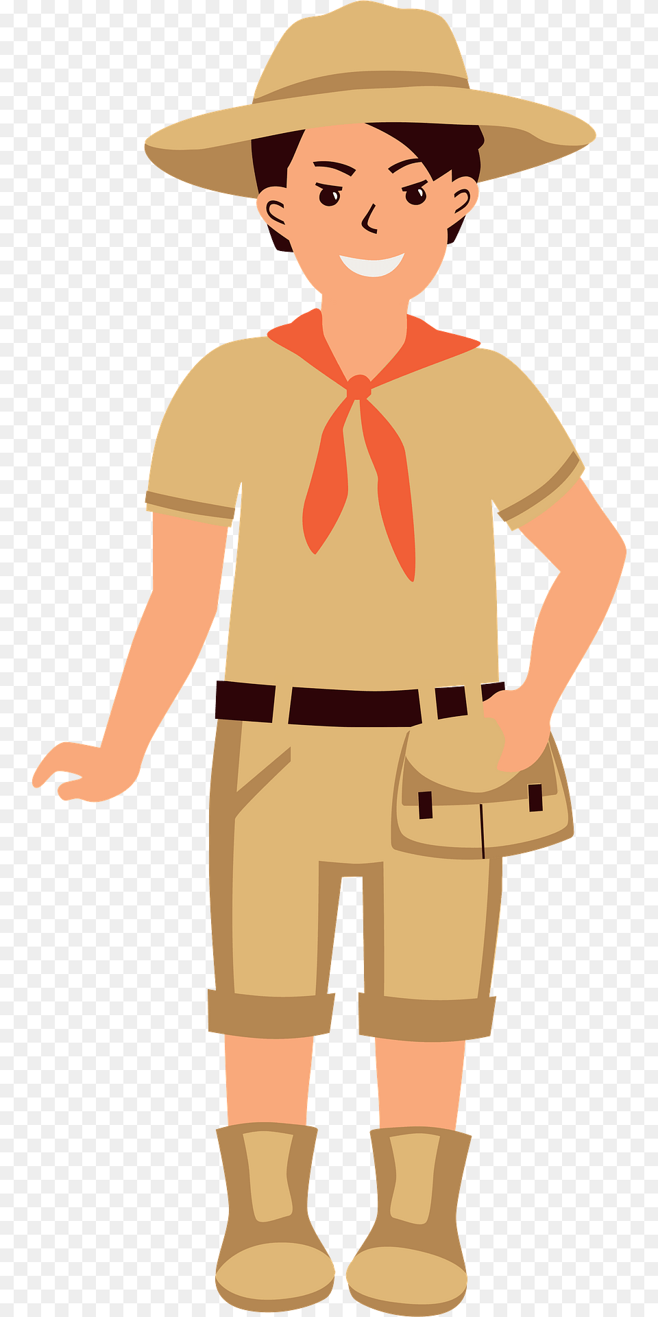 Boy Scout Clipart, Sun Hat, Clothing, Hat, Person Free Png Download