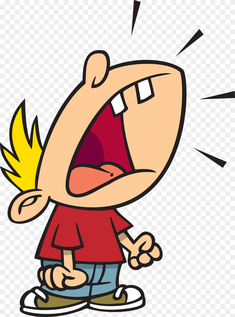 Boy Scream Cliparts Temper Tantrum Cartoon, Clothing, Hat Png Image