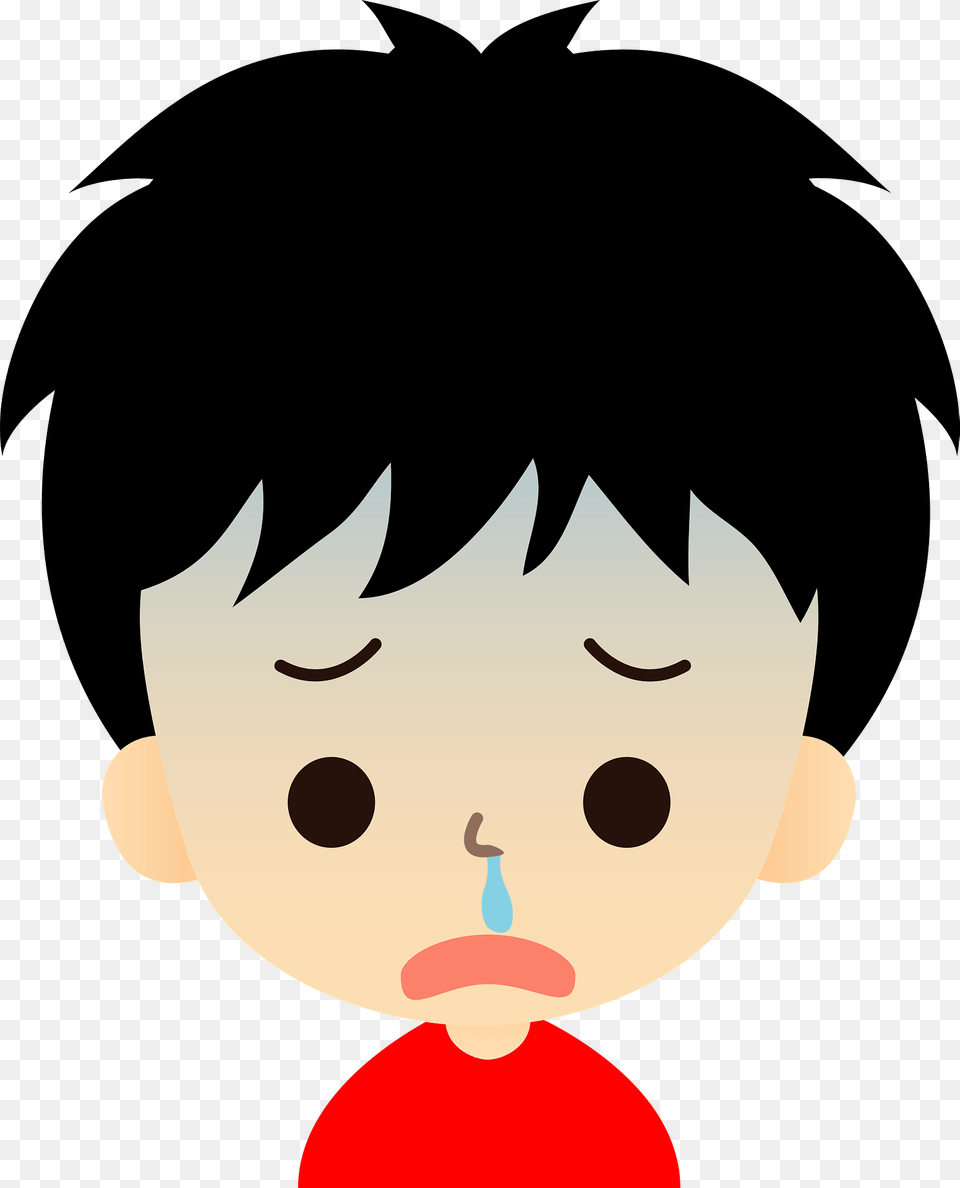 Boy Sick With A Runny Nose Clipart, Baby, Person, Face, Head Free Transparent Png