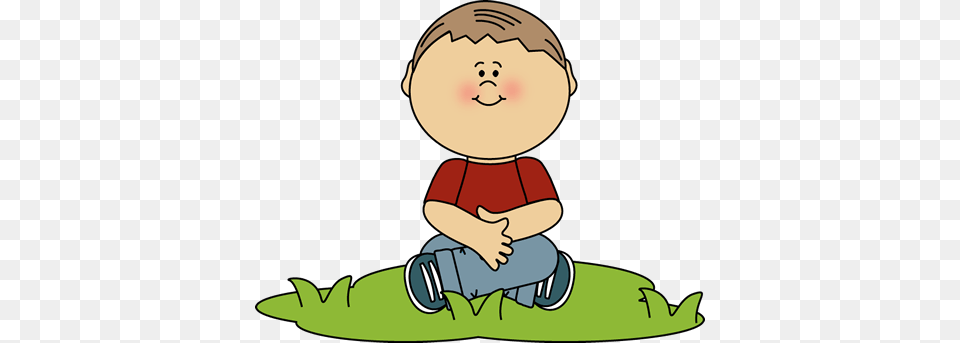 Boy Sitting In Grass Clip Art Melonheadz Clip Art, Kneeling, Person, Baby, Nature Png