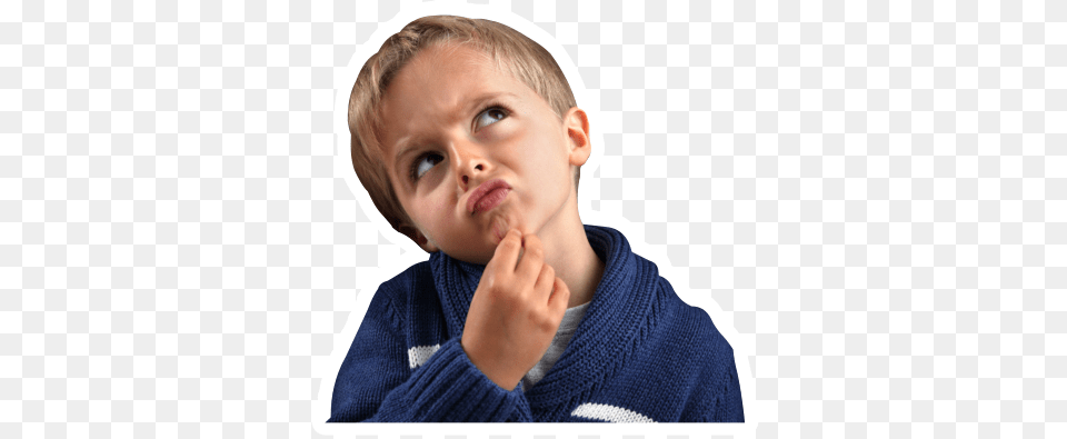 Boy Thinking Boy, Head, Body Part, Face, Finger Free Png Download