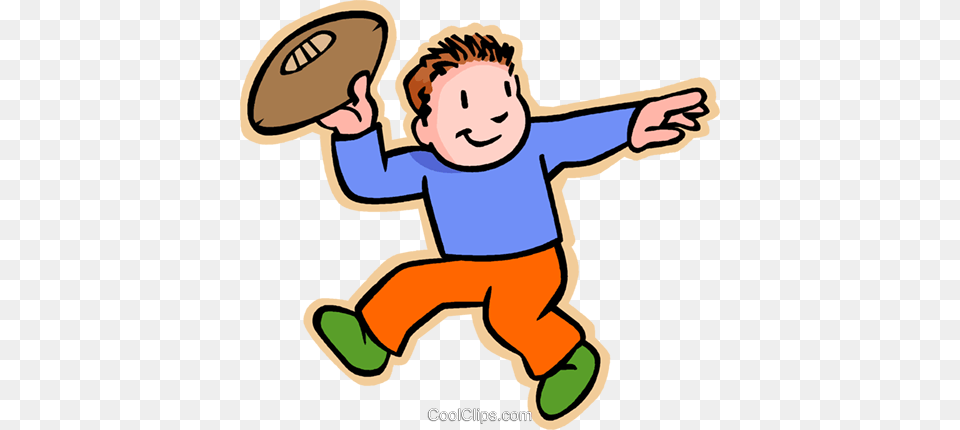 Boy Throwing Football Royalty Vector Clip Art Illustration, Baby, Person, Face, Head Free Png