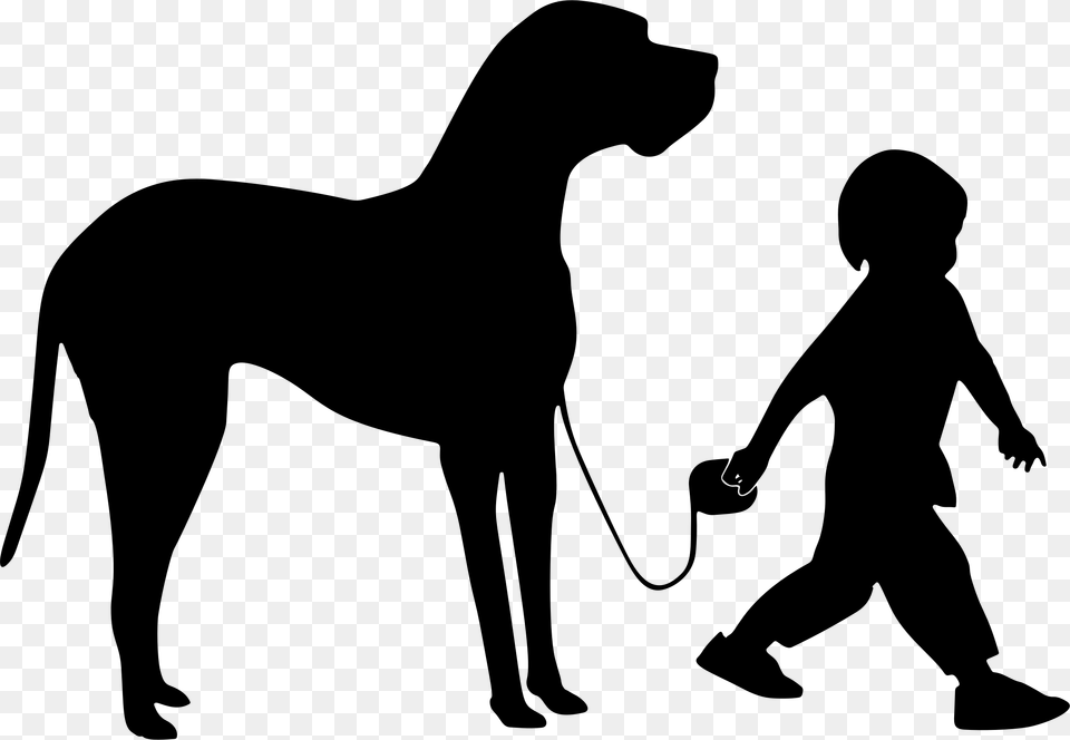 Boy Walking Dog Icons, Gray Free Png