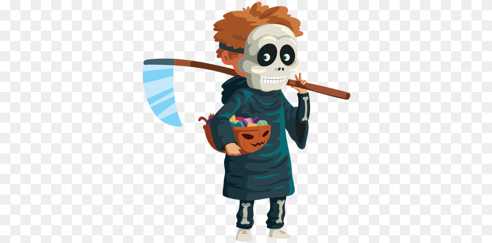 Boy Wearing Grim Reaper Costume Cartoon, Clothing, Person, Photography, Baby Free Png Download