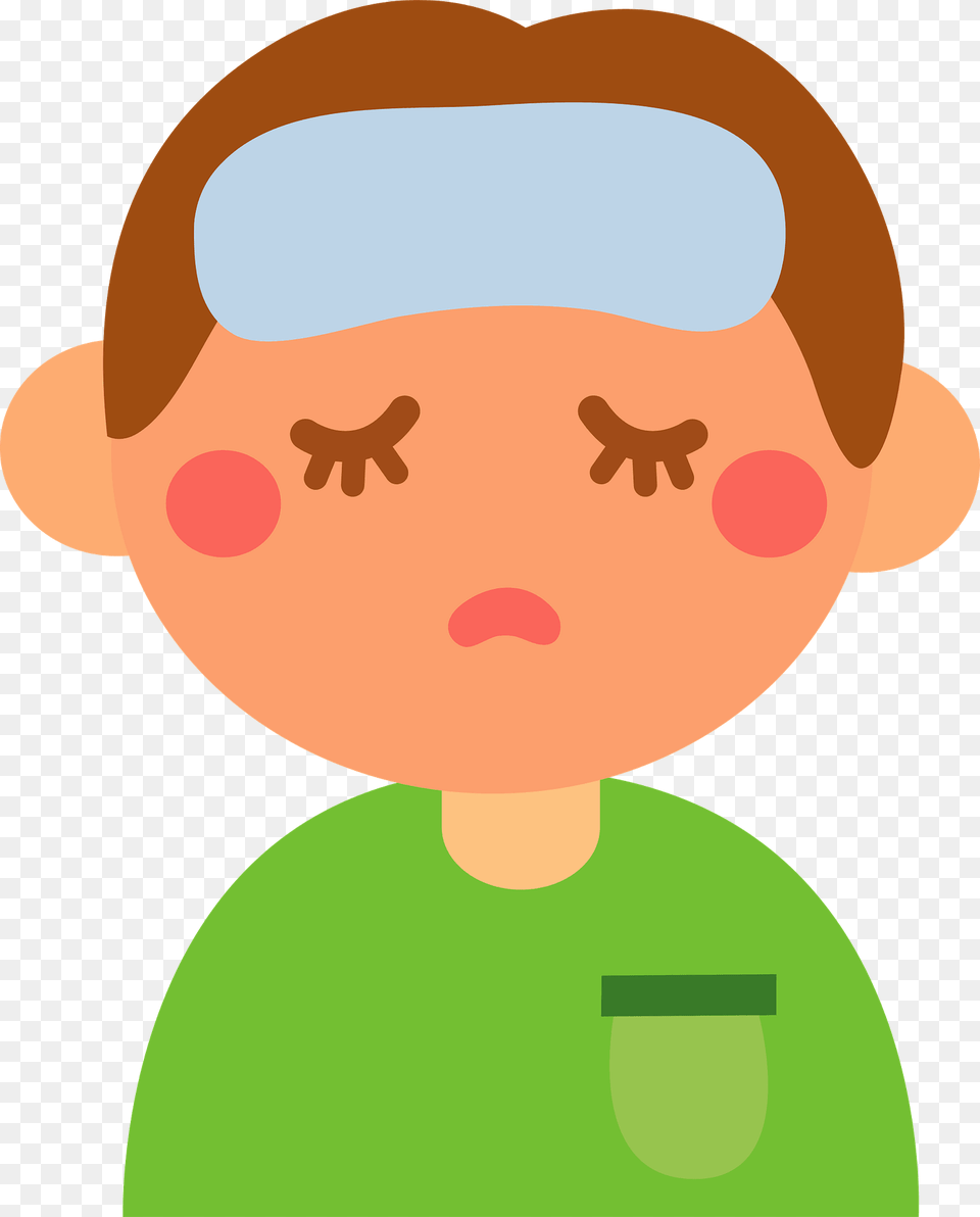 Boy With A Fever Clipart, Baby, Person, Toy Free Transparent Png