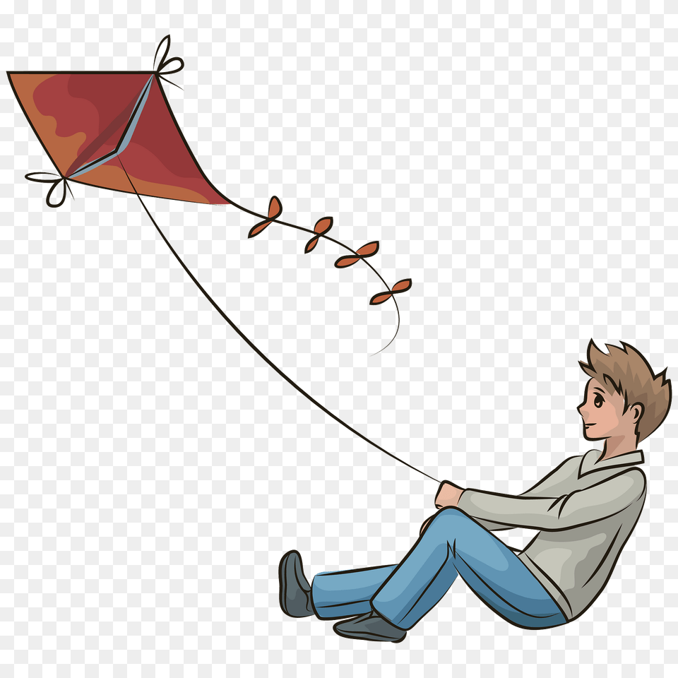 Boy With A Kite Clipart, Toy, Person, Face, Head Free Png