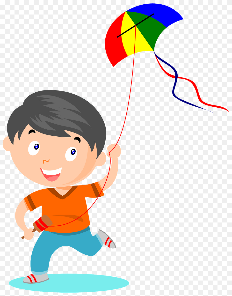 Boy With A Kite Clipart, Toy, Baby, Person, Face Free Png Download