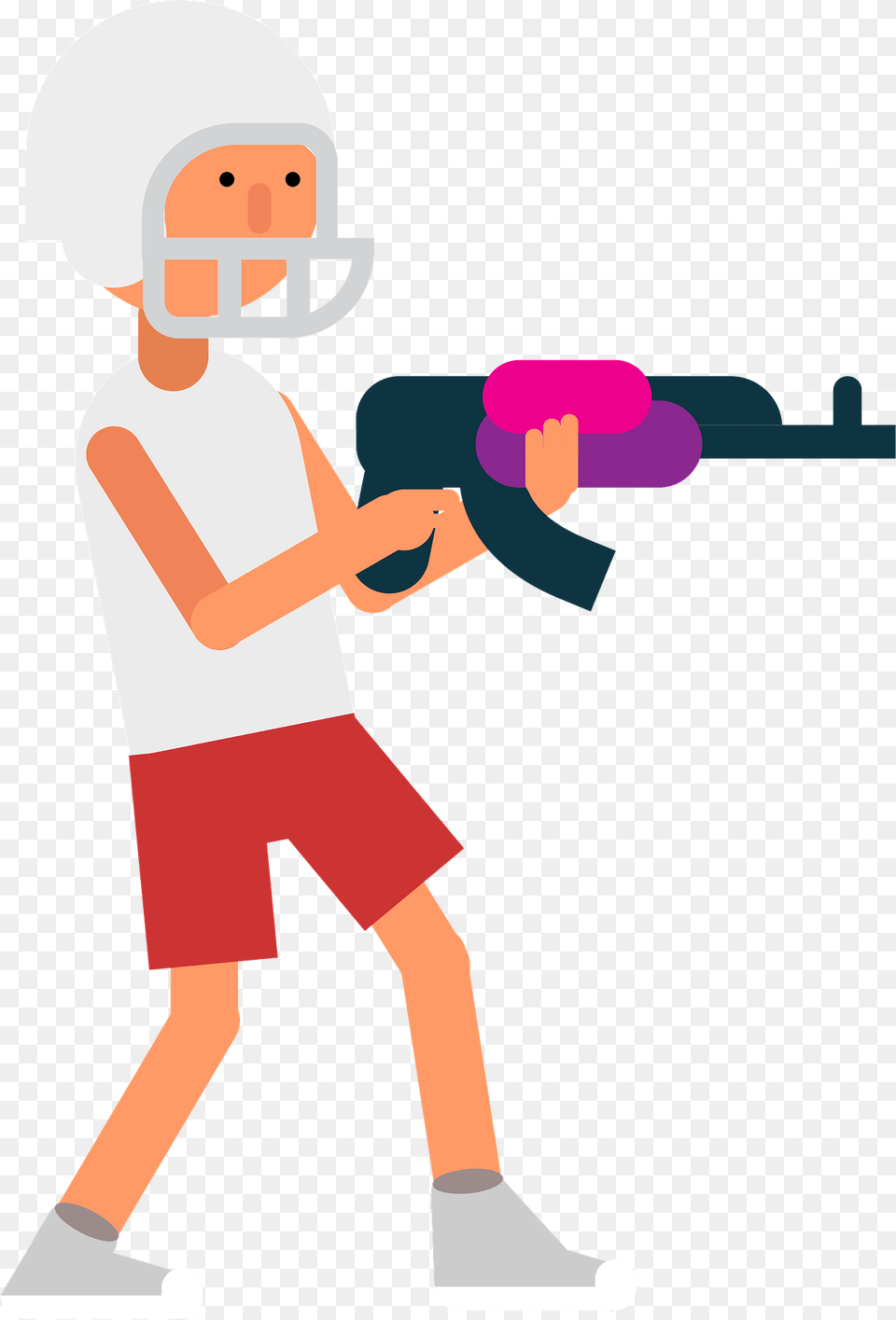 Boy With A Water Gun Clipart, Helmet, American Football, Football, Person Free Png Download