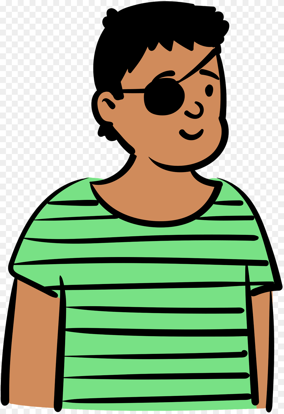 Boy With An Eyepatch Clipart, Clothing, T-shirt, Person, Face Free Transparent Png