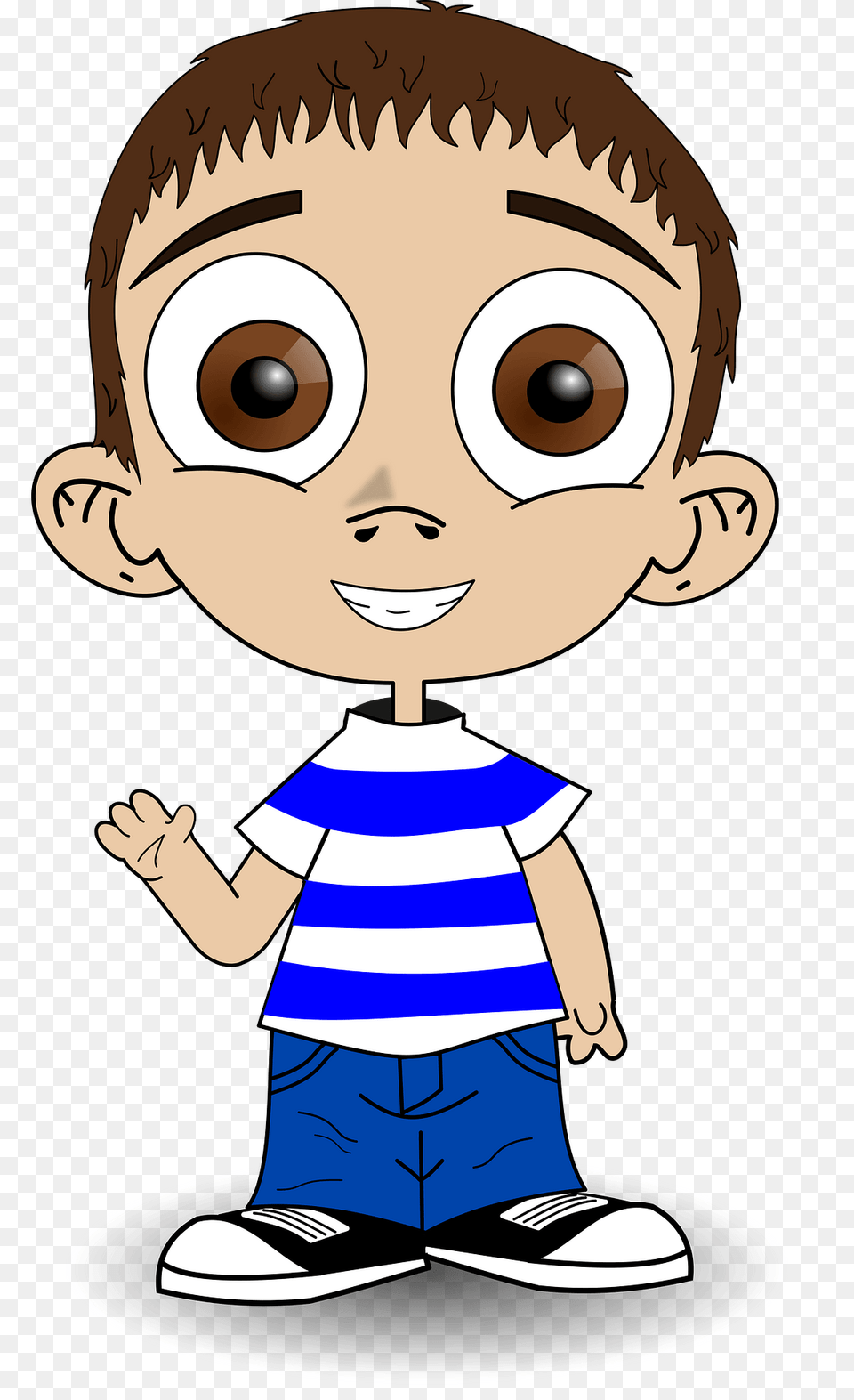 Boy With Big Eyes Clipart, Baby, Person, Book, Comics Png Image