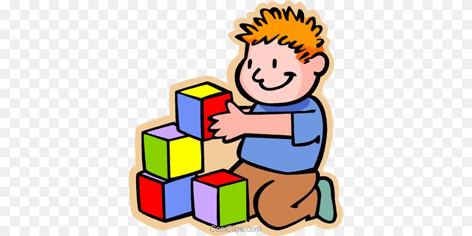 Boy With Colored Building Blocks Royalty Vector Clip Art, Toy, Face, Head, Person Free Transparent Png