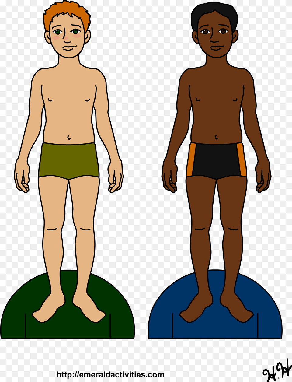 Boy With Dollr Clipart Collection Paper Doll Images Boy, Clothing, Shorts, Adult, Male Free Png Download