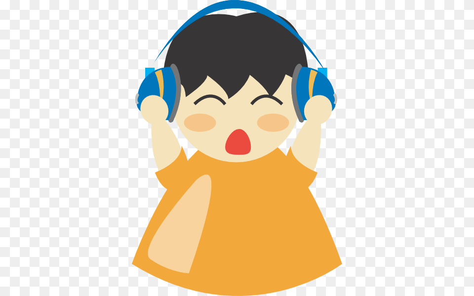 Boy With Headphones Clip Art, Baby, Person, Face, Head Png Image