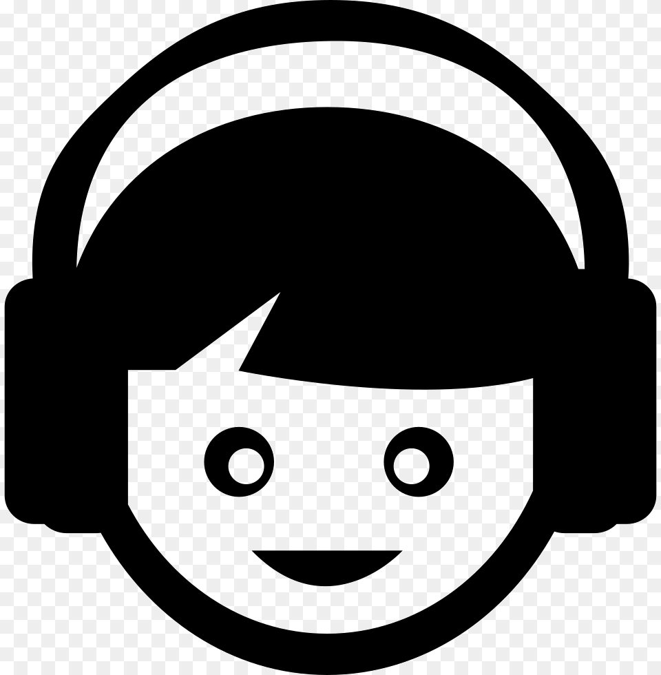 Boy With Headphones Icon Free Download, Stencil, Electronics, Clothing, Hardhat Png Image