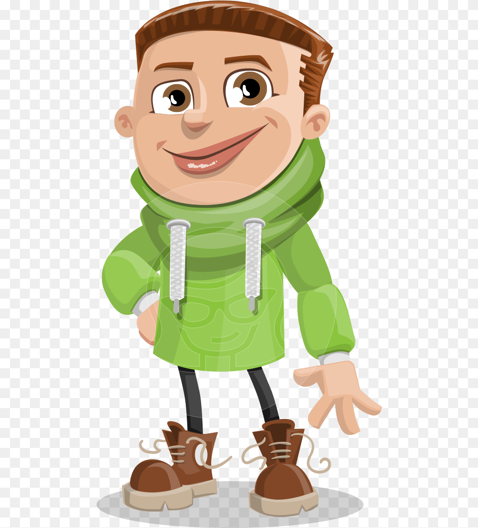 Boy With Hoodie Cartoon Vector Character Aka Hoody Hoodie On A Cartoon Character, Clothing, Coat, Baby, Elf Free Png