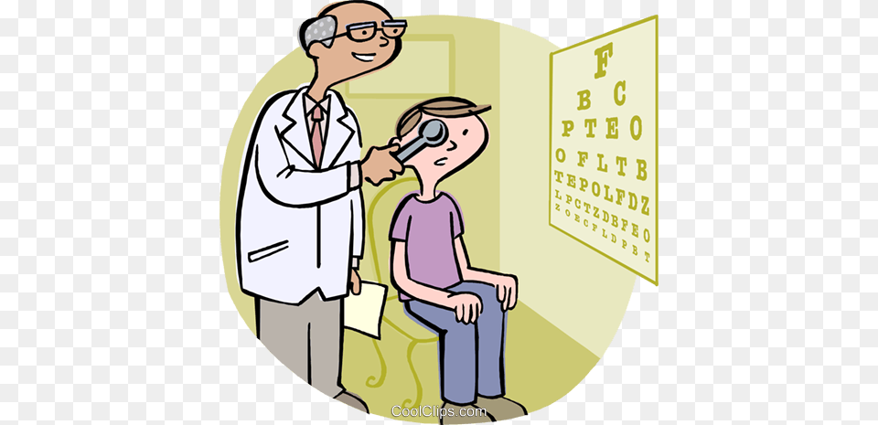 Boy With Optometrist Royalty Vector Clip Art Illustration, Coat, Clothing, Person, Baby Png Image