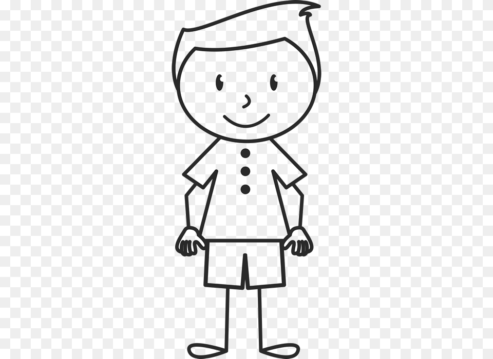 Boy With Perfect Hair And Button Up Shirt Stamp Stick Figure, Winter, Snowman, Snow, Outdoors Free Transparent Png