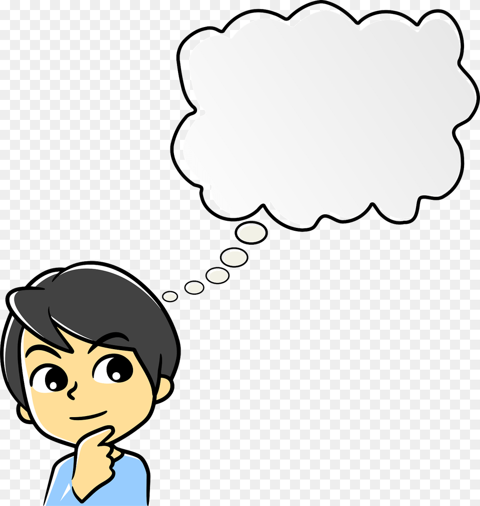 Boy With Thought Bubble, Baby, Person, Face, Head Free Png Download